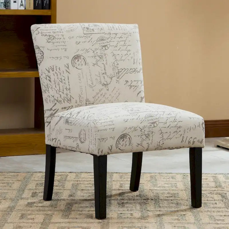 25.5 Fauteuil d'appoint rembourré avec pieds en bois