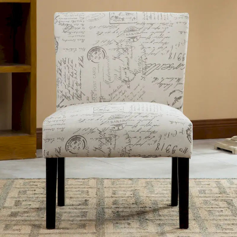 25.5 Fauteuil d'appoint rembourré avec pieds en bois