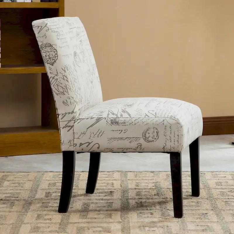25.5 Fauteuil d'appoint rembourré avec pieds en bois