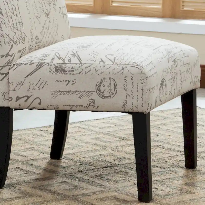 25.5 Fauteuil d'appoint rembourré avec pieds en bois