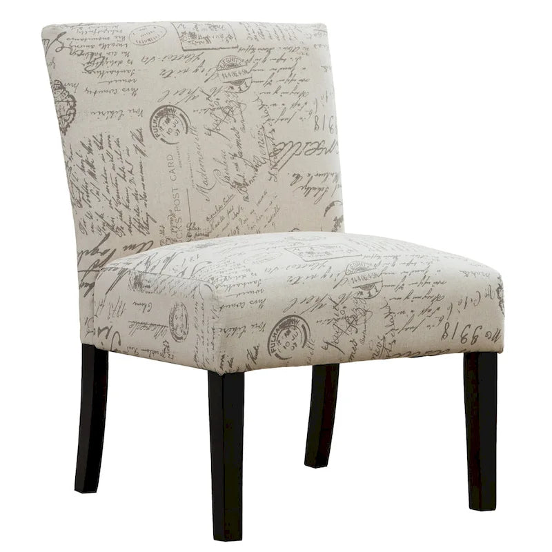 25.5 Fauteuil d'appoint rembourré avec pieds en bois