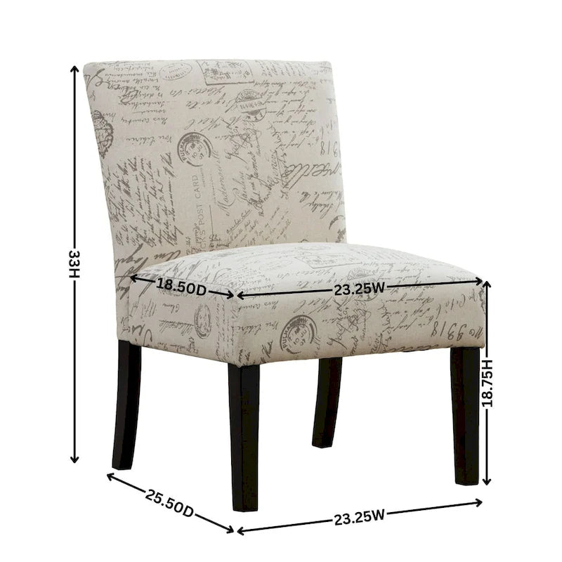 25.5 Fauteuil d'appoint rembourré avec pieds en bois