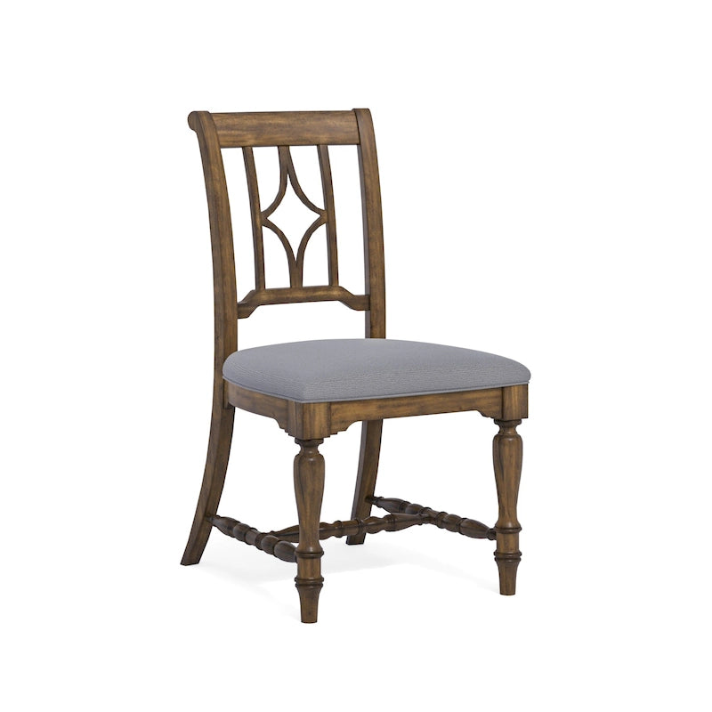 Chaise de salle à manger rembourrée en bois gris Plymouth - 22 x 40 x 26