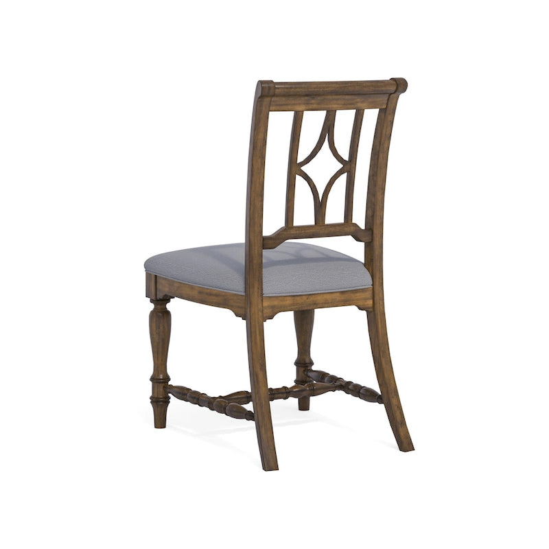Chaise de salle à manger rembourrée en bois gris Plymouth - 22 x 40 x 26