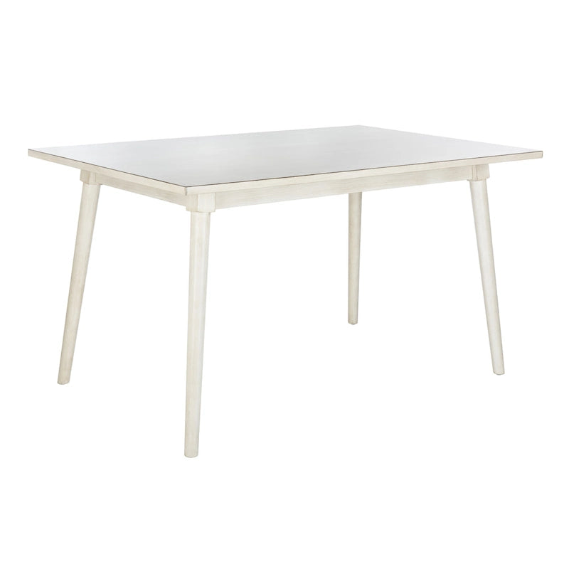 Table de salle à manger rectangulaire, 4 places, bois et placage, plusieurs finitions