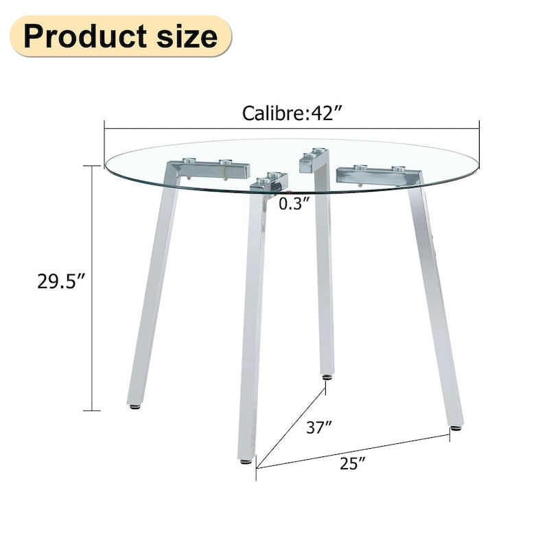 Table à manger en verre trempé moderne, Table basse, Table d'appoint, Console d'entrée pour salle à manger