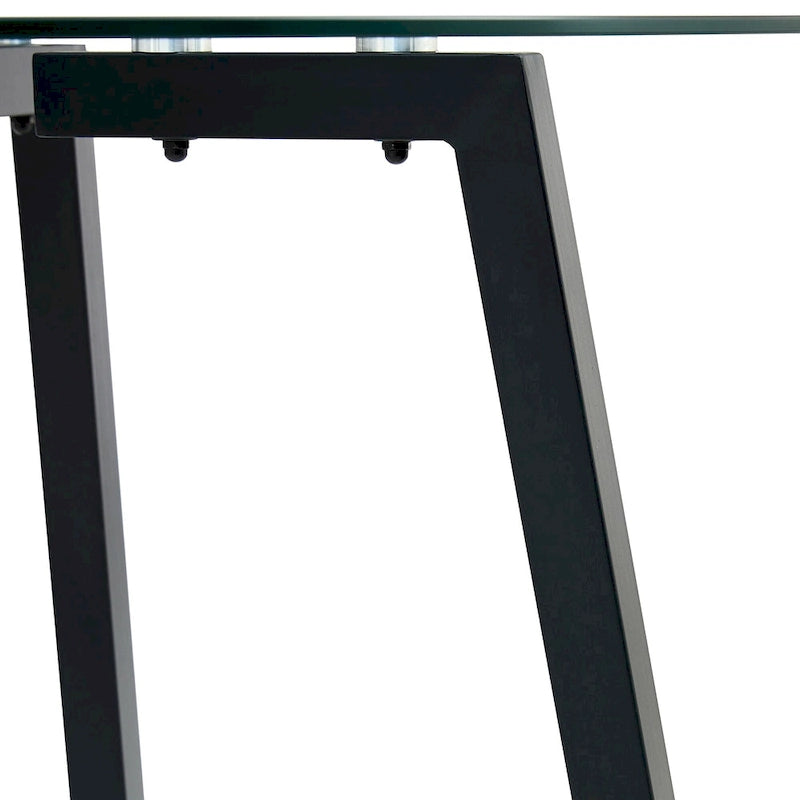Table à manger en verre trempé moderne, Table basse, Table d'appoint, Console d'entrée pour salle à manger