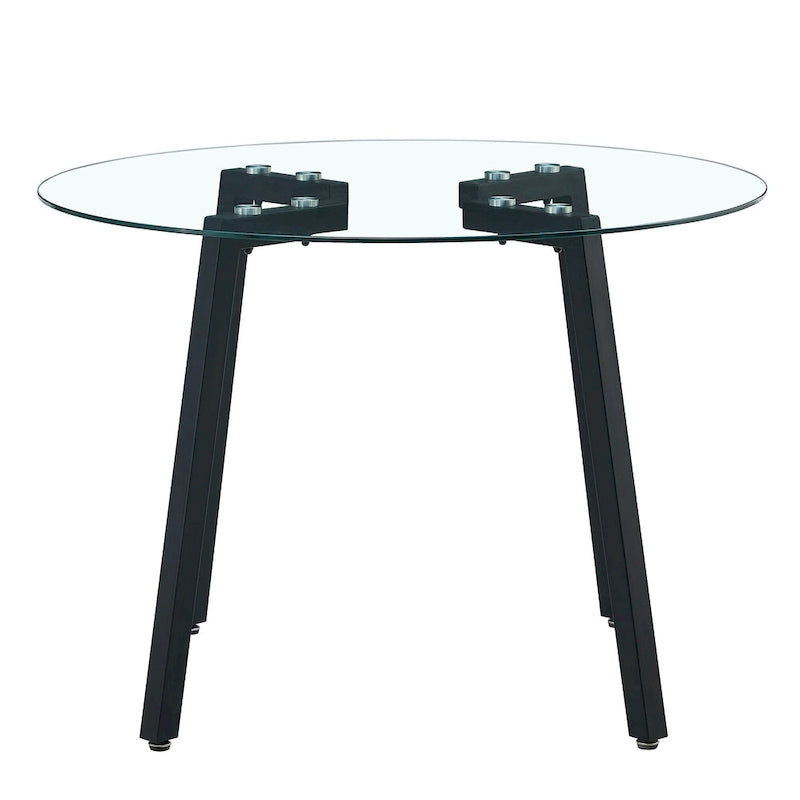 Table à manger en verre trempé moderne, Table basse, Table d'appoint, Console d'entrée pour salle à manger