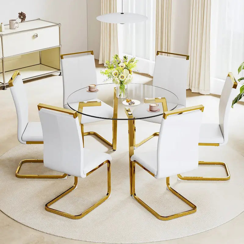 Table à manger en verre trempé moderne, Table basse, Table d'appoint, Console d'entrée pour salle à manger