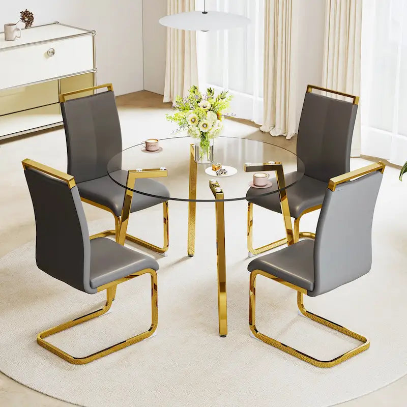 Table à manger en verre trempé moderne, Table basse, Table d'appoint, Console d'entrée pour salle à manger
