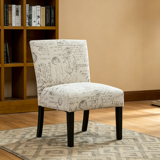 25.5 Fauteuil d'appoint rembourré avec pieds en bois