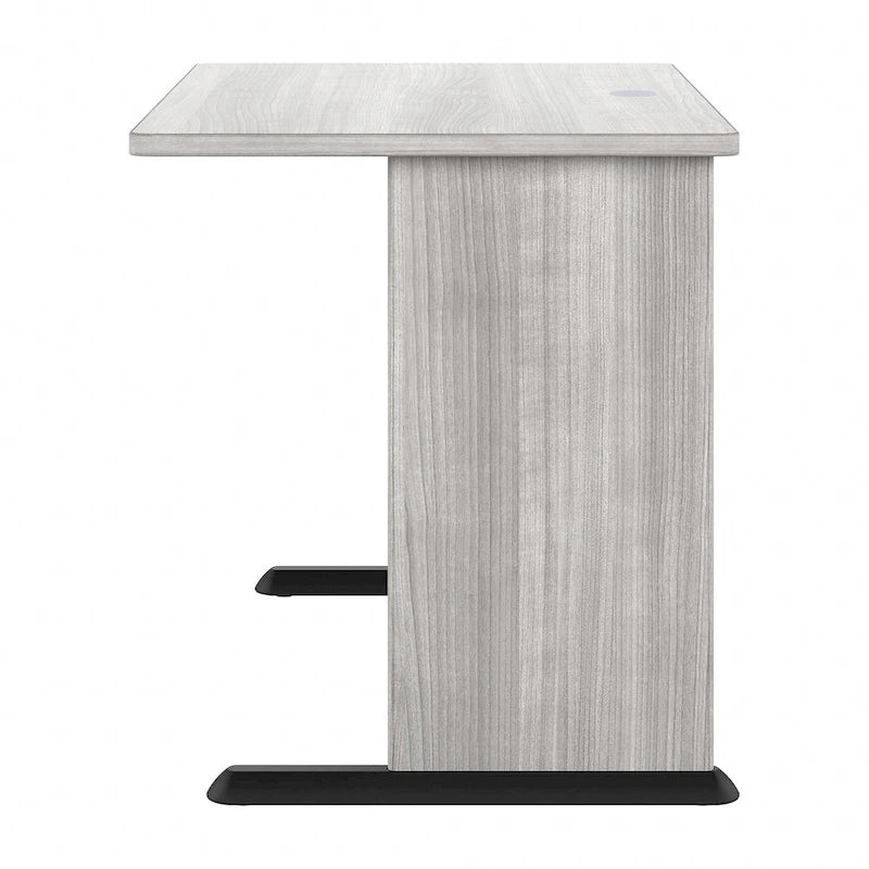 Bureau d'ordinateur de 122 cm de large avec étagères ouvertes pour bureau à domicile