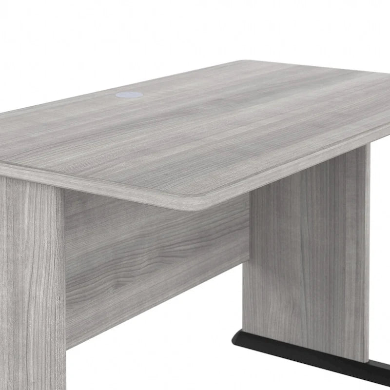 Bureau d'ordinateur de 122 cm de large avec étagères ouvertes pour bureau à domicile