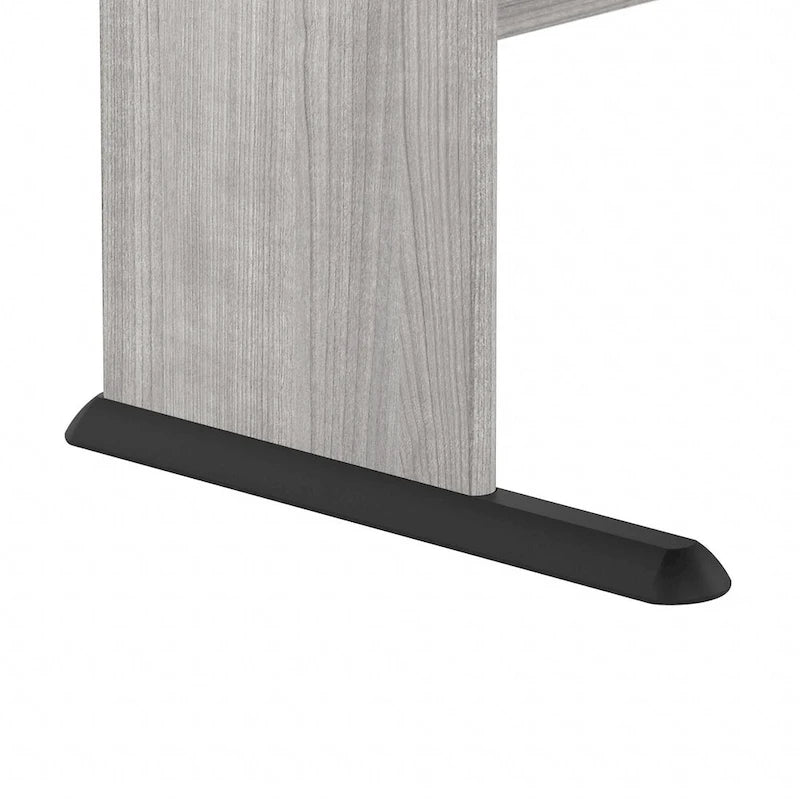 Bureau d'ordinateur de 122 cm de large avec étagères ouvertes pour bureau à domicile