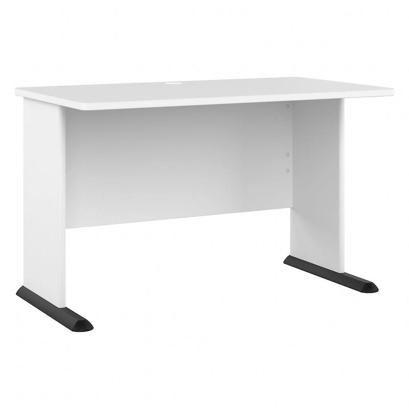 Bureau d'ordinateur de 122 cm de large avec étagères ouvertes pour bureau à domicile