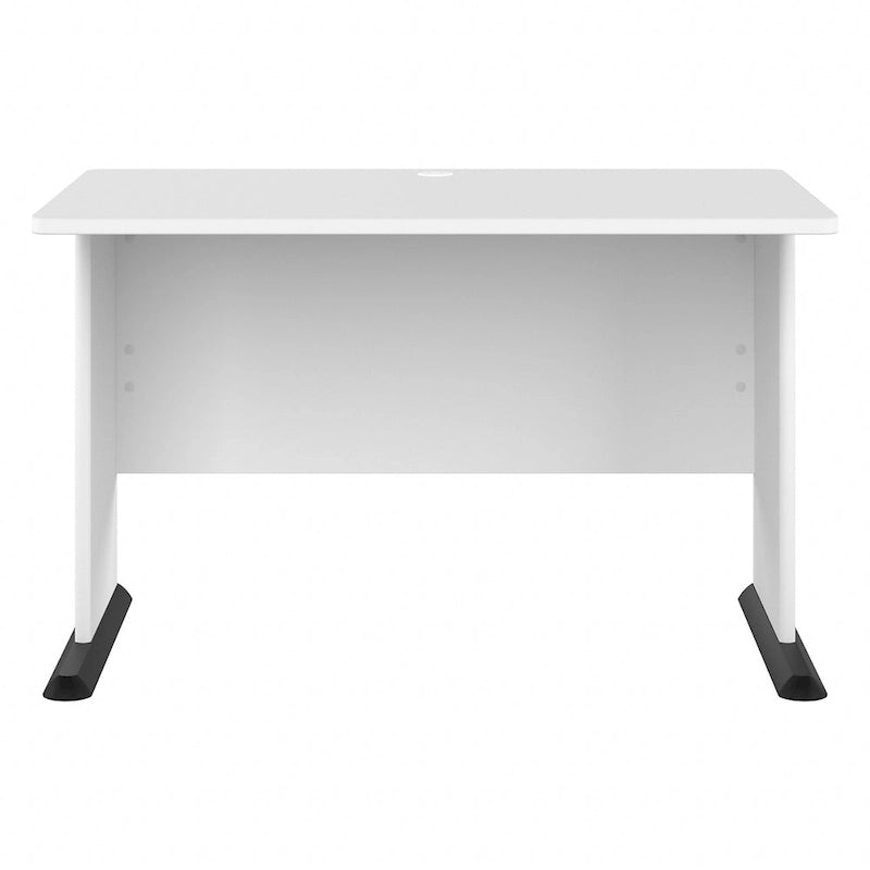 Bureau d'ordinateur de 122 cm de large avec étagères ouvertes pour bureau à domicile