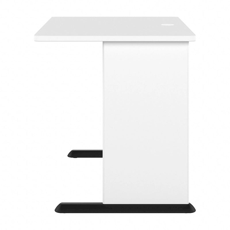 Bureau d'ordinateur de 122 cm de large avec étagères ouvertes pour bureau à domicile