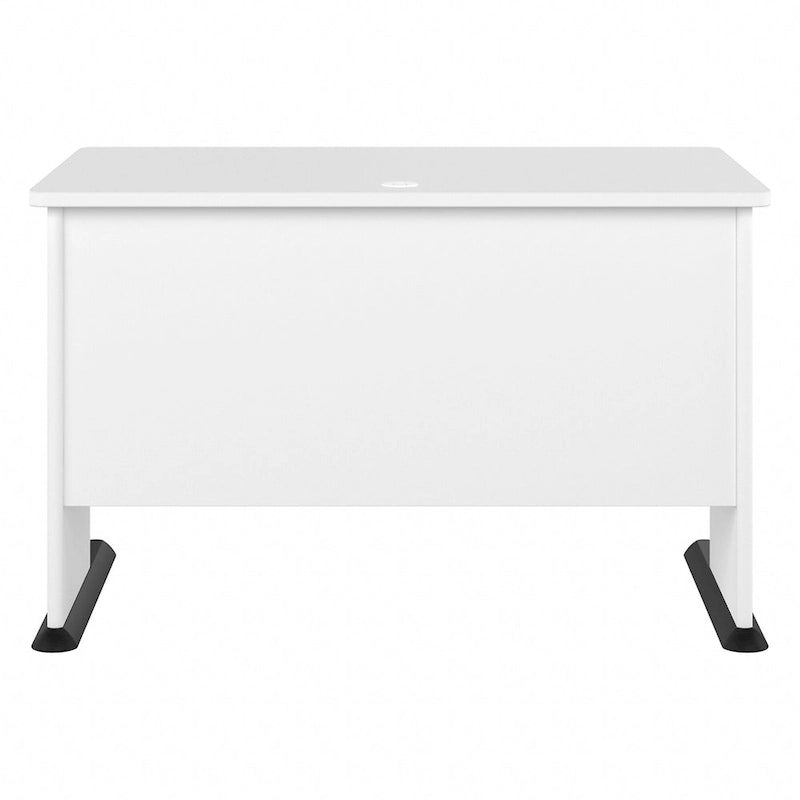 Bureau d'ordinateur de 122 cm de large avec étagères ouvertes pour bureau à domicile