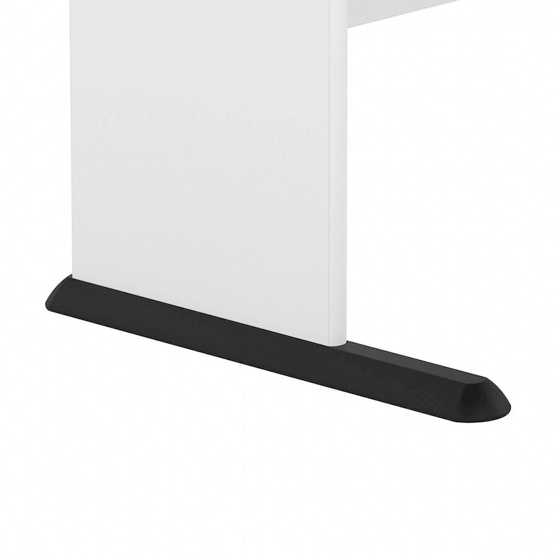 Bureau d'ordinateur de 122 cm de large avec étagères ouvertes pour bureau à domicile