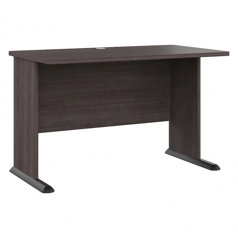 Bureau d'ordinateur de 122 cm de large avec étagères ouvertes pour bureau à domicile