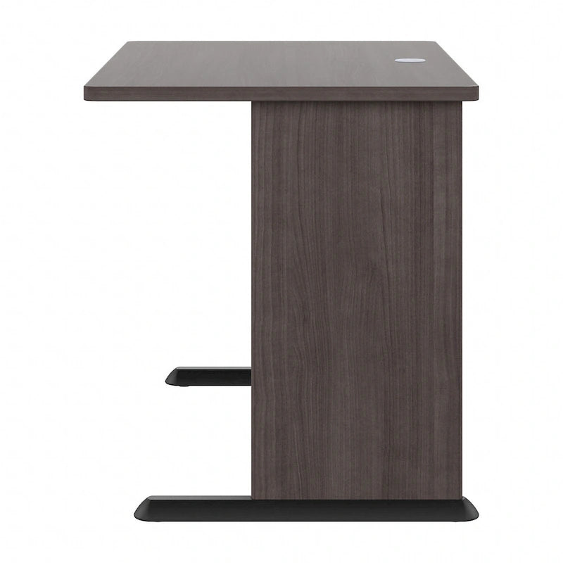 Bureau d'ordinateur de 122 cm de large avec étagères ouvertes pour bureau à domicile