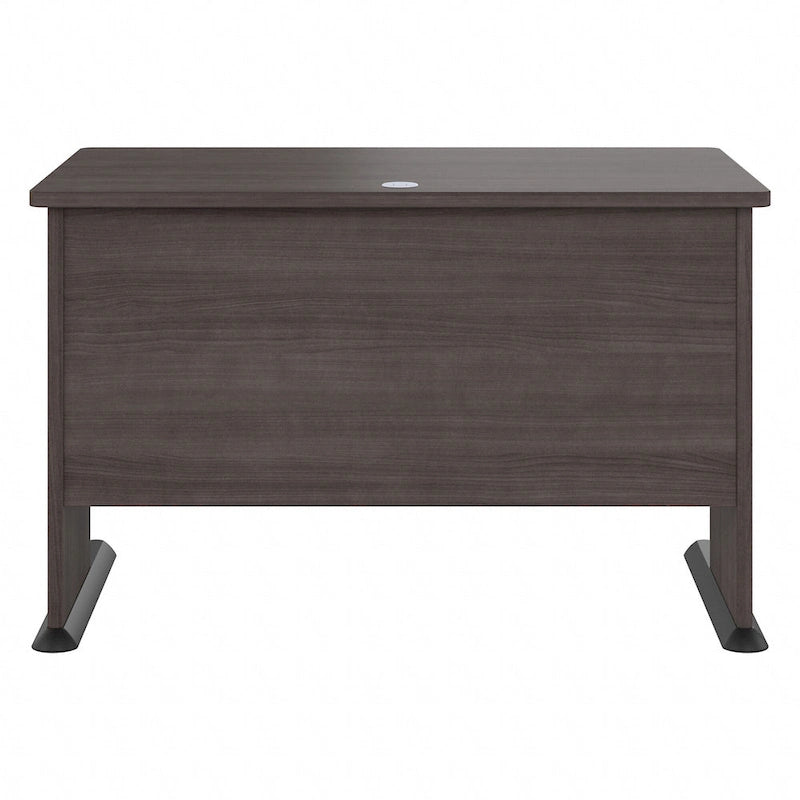 Bureau d'ordinateur de 122 cm de large avec étagères ouvertes pour bureau à domicile