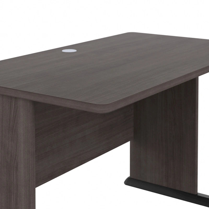 Bureau d'ordinateur de 122 cm de large avec étagères ouvertes pour bureau à domicile