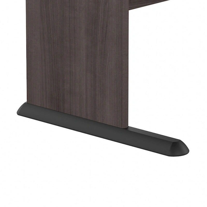 Bureau d'ordinateur de 122 cm de large avec étagères ouvertes pour bureau à domicile