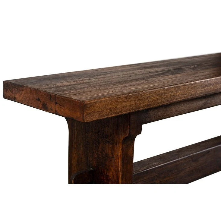 Banc d'intérieur en bois de grange massif recyclé fait main, largeur de 54 ou 72 po