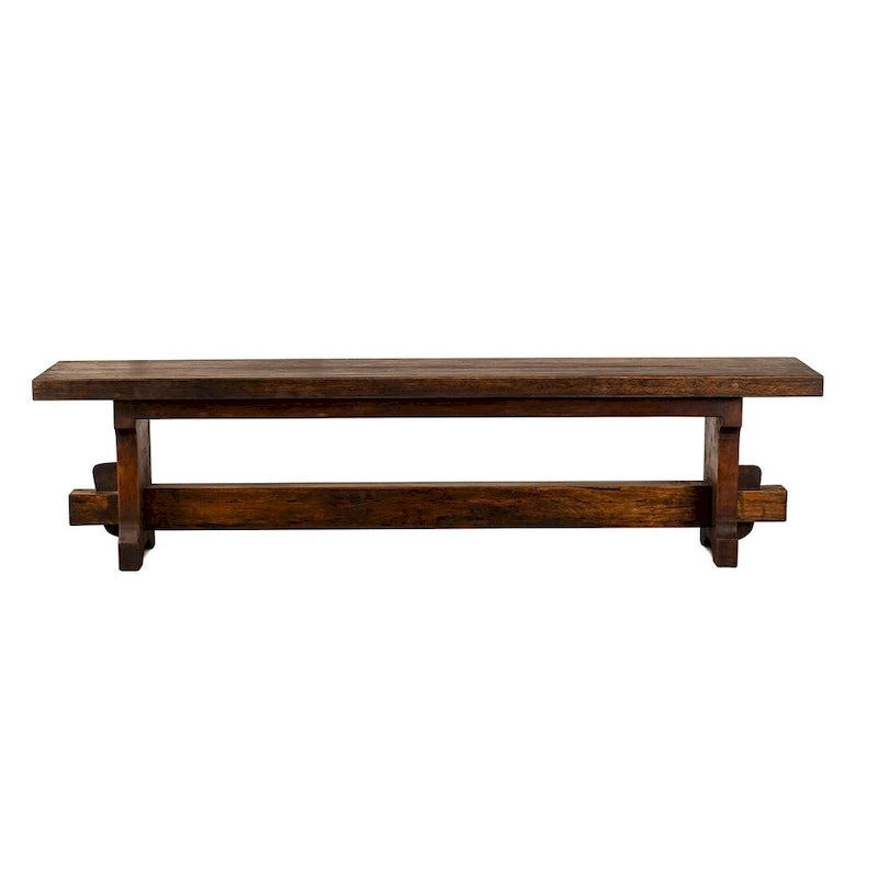 Banc d'intérieur en bois de grange massif recyclé fait main, largeur de 54 ou 72 po