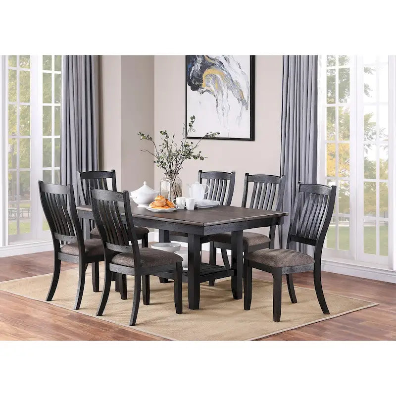 Chaises d'appoint rembourrées en tissu marron foncé, noir (Lot de 2)