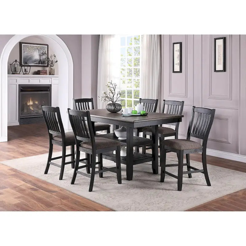 Chaises d'appoint rembourrées en tissu marron foncé, noir (Lot de 2)