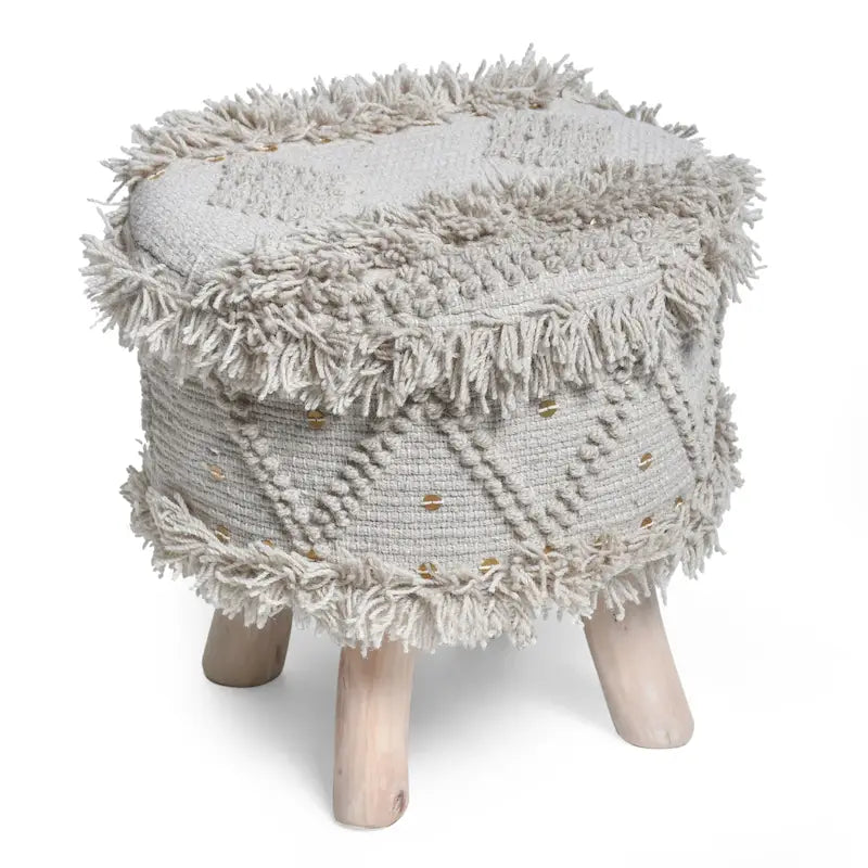 Tabouret bohème en tissu fait main