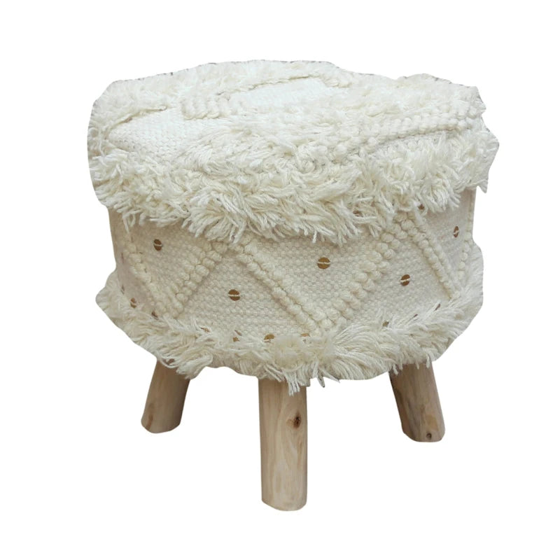 Tabouret bohème en tissu fait main