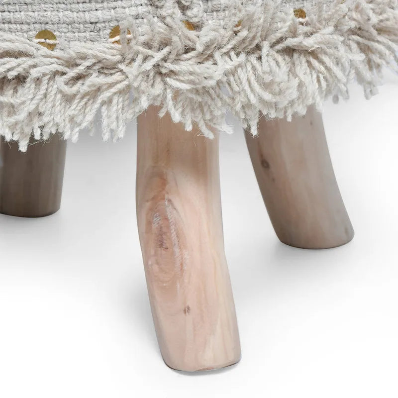 Tabouret bohème en tissu fait main