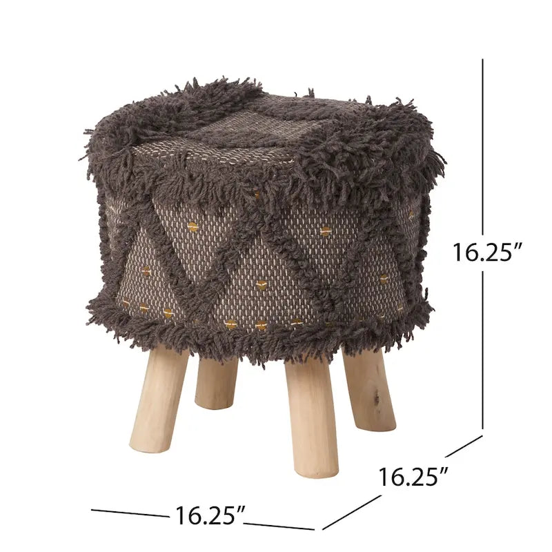 Tabouret bohème en tissu fait main