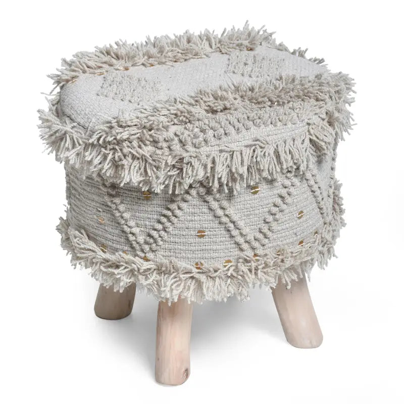 Tabouret bohème en tissu fait main