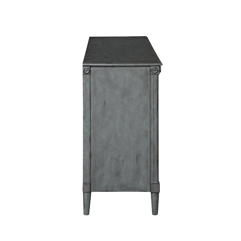 Commode double à 6 tiroirs traditionnelle de 60 pouces de large