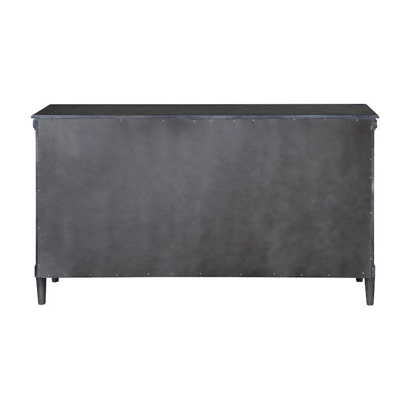 Commode double à 6 tiroirs traditionnelle de 60 pouces de large