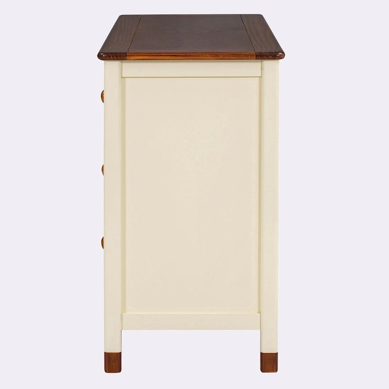 Commode de rangement en bois à 6 tiroirs