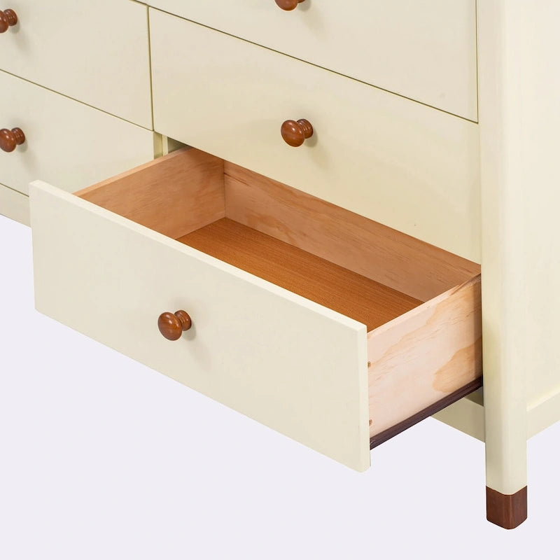 Commode de rangement en bois à 6 tiroirs