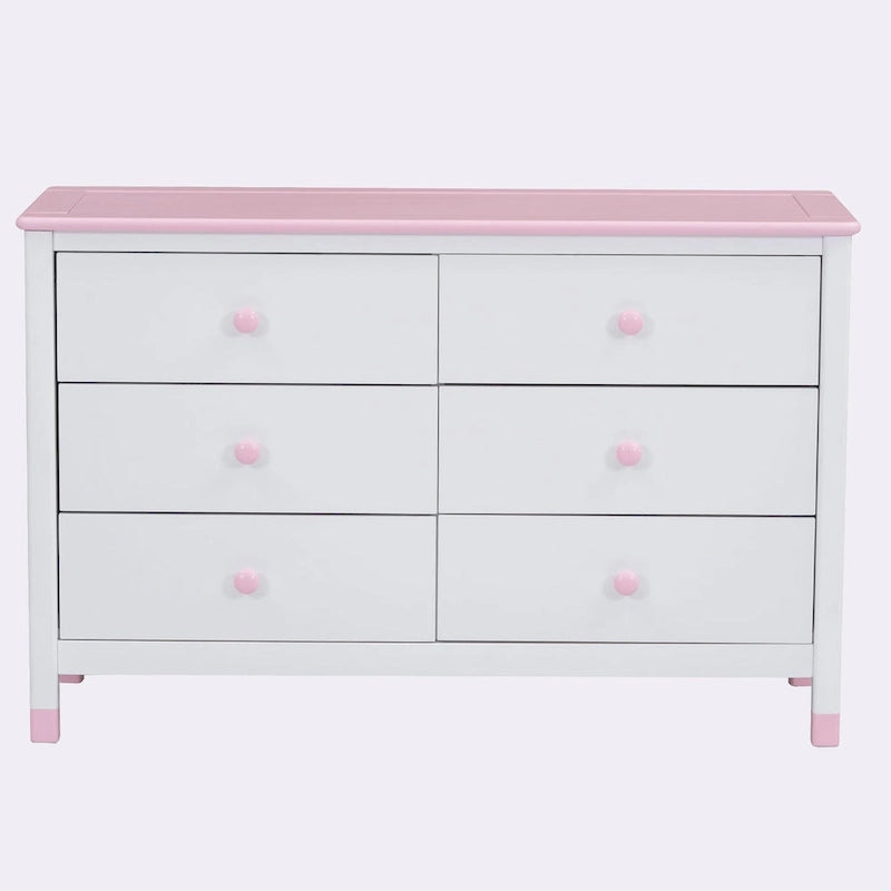 Commode de rangement en bois à 6 tiroirs