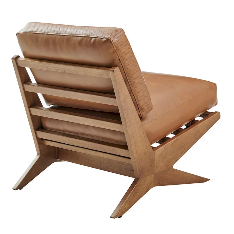 Fauteuil d'appoint rembourré avec assise coussinée