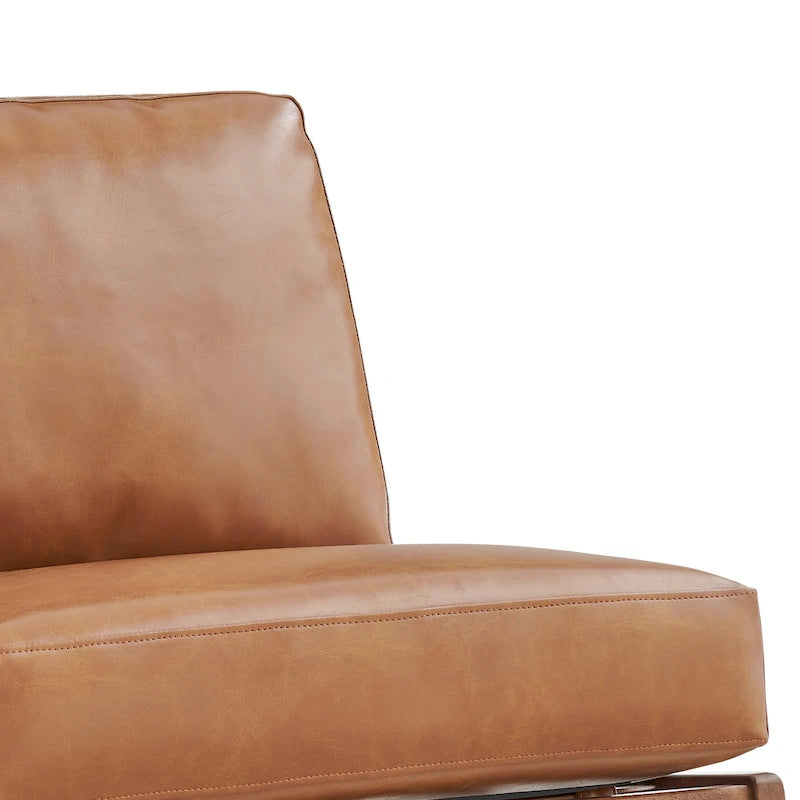 Fauteuil d'appoint rembourré avec assise coussinée