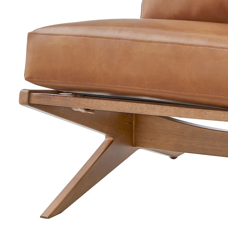 Fauteuil d'appoint rembourré avec assise coussinée