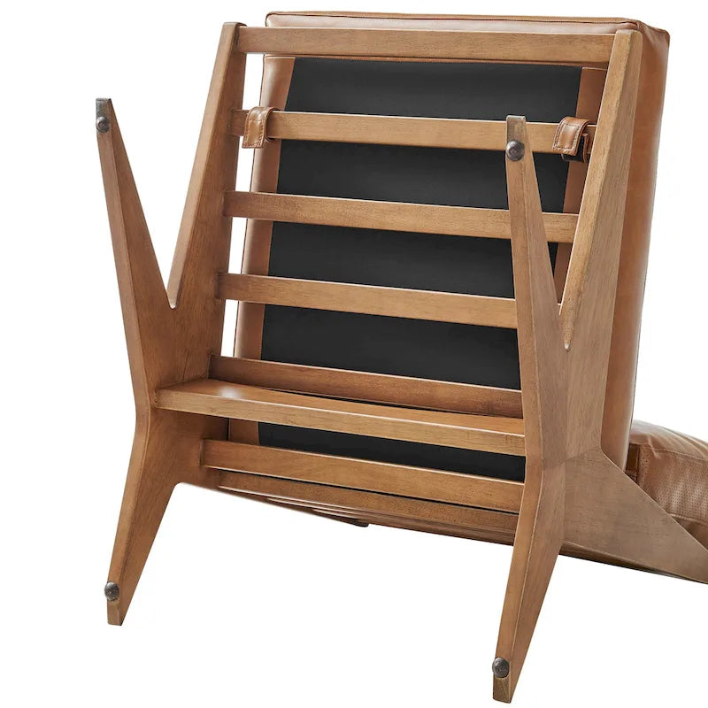 Fauteuil d'appoint rembourré avec assise coussinée
