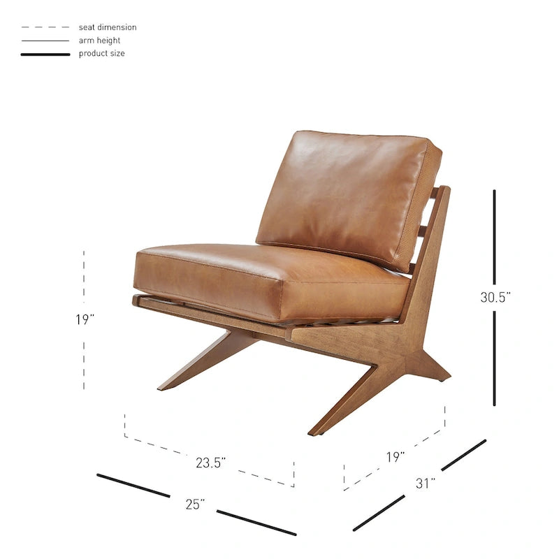 Fauteuil d'appoint rembourré avec assise coussinée