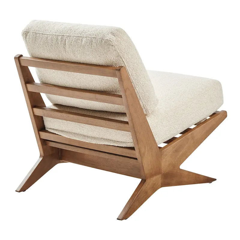 Fauteuil d'appoint rembourré avec assise coussinée