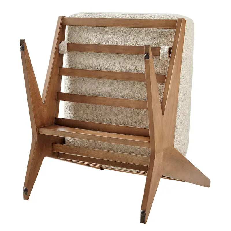 Fauteuil d'appoint rembourré avec assise coussinée