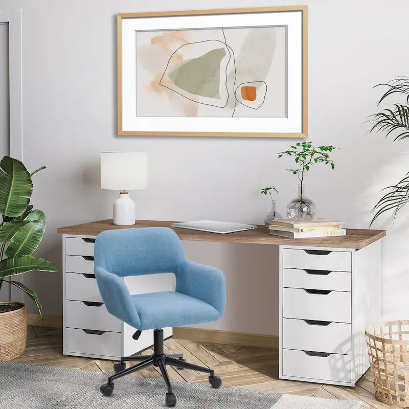 Chaise de bureau ergonomique rembourrée à hauteur réglable